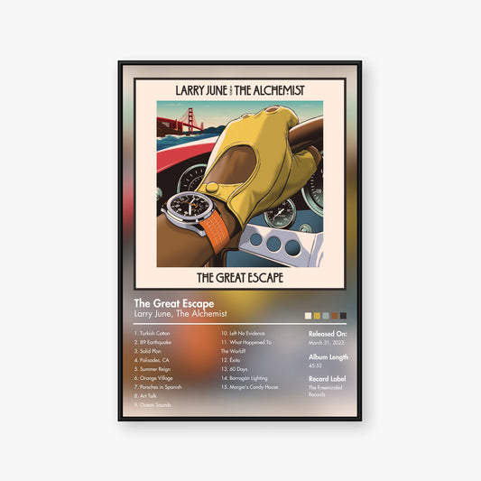Larry June & The Alchemist — The Great Escape Album Poster — Blur frame mockup