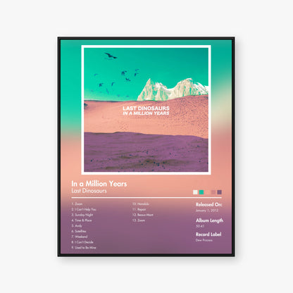 Last Dinosaurs — In a Million Years Album Poster — Blur frame mockup