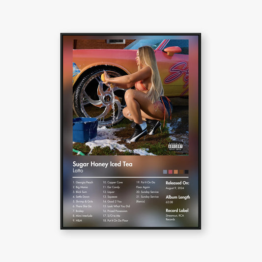 Latto — Sugar Honey Iced Tea Album Poster — Blur frame mockup