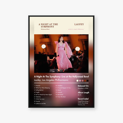 Laufey — A Night At The Symphony Album Poster — Blur frame mockup