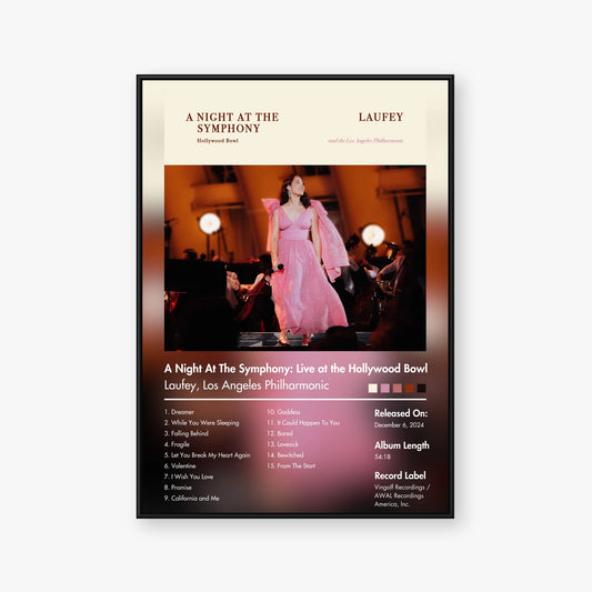 Laufey — A Night At The Symphony Album Poster — Blur frame mockup