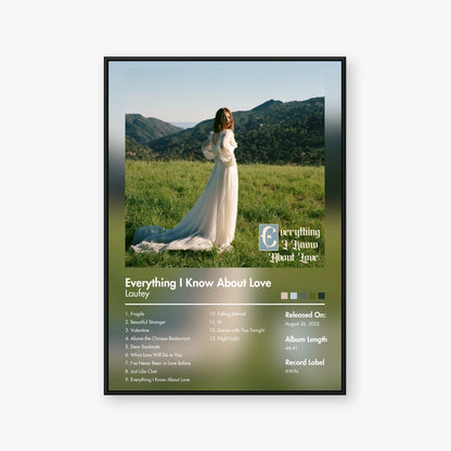 Laufey — Everything I Know About Love Album Poster — Blur frame mockup