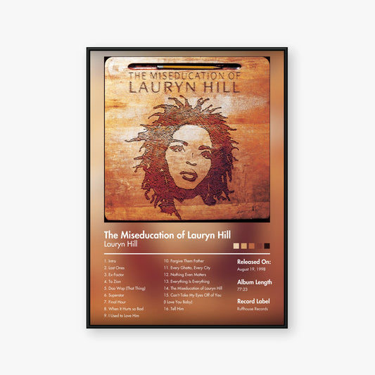 Lauryn Hill — The Miseducation of Lauryn Hill Album Poster — Blur frame mockup
