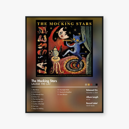 LAUSSE THE CAT — The Mocking Stars Album Poster — Blur frame mockup