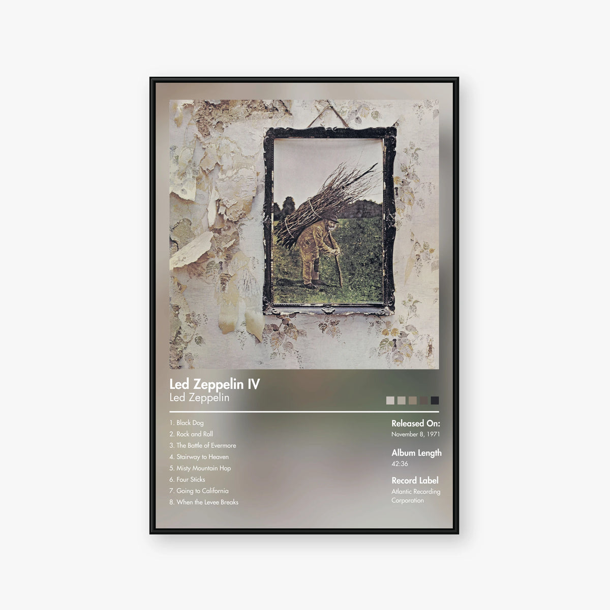 Led Zeppelin — [Led Zeppelin IV] Album Poster — Blur frame mockup