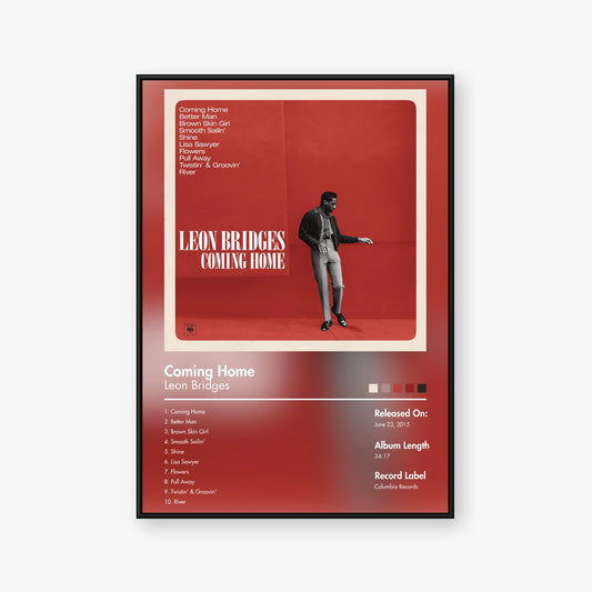 Leon Bridges — Coming Home Album Poster — Blur frame mockup
