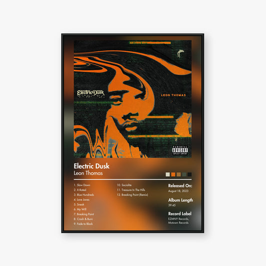 Leon Thomas — Electric Dusk Album Poster — Blur frame mockup