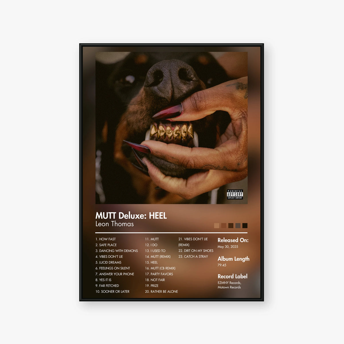 Leon Thomas — MUTT (Deluxe: HEEL) Album Poster — Blur frame mockup