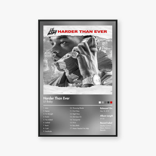 Lil Baby — Harder Than Ever Album Poster — Blur frame mockup