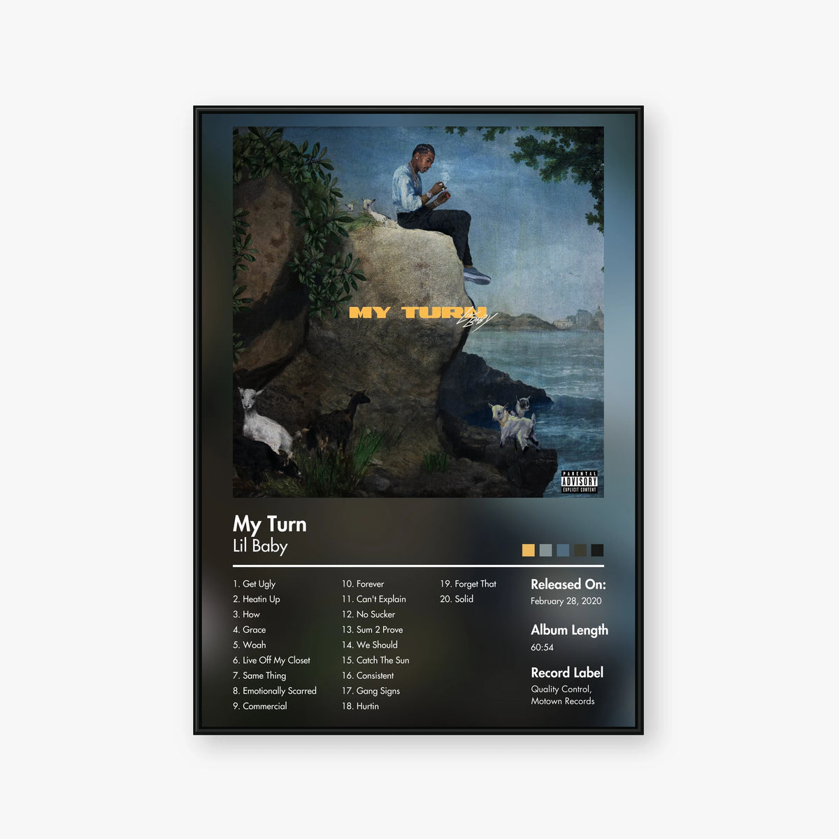 Lil Baby — My Turn Album Poster — Blur frame mockup