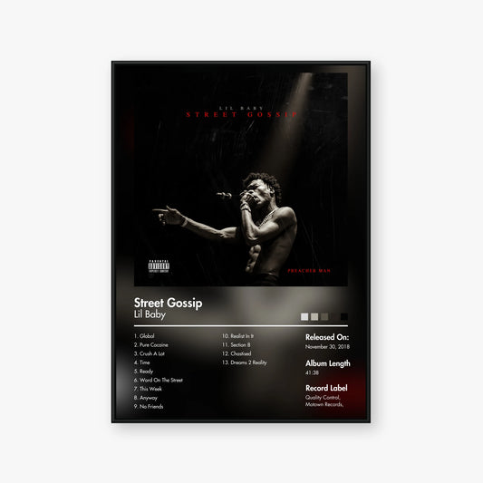 Lil Baby — Street Gossip Album Poster — Blur frame mockup