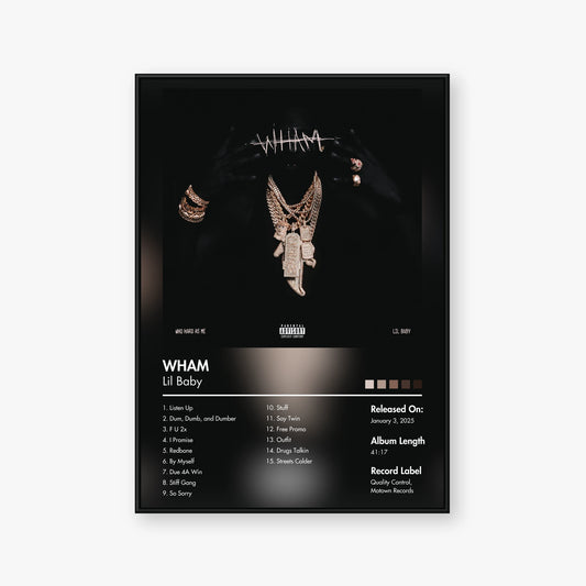Lil Baby — WHAM Album Poster — Blur frame mockup