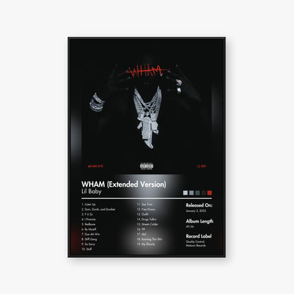 Lil Baby — WHAM (Extended Version) Album Poster — Blur frame mockup