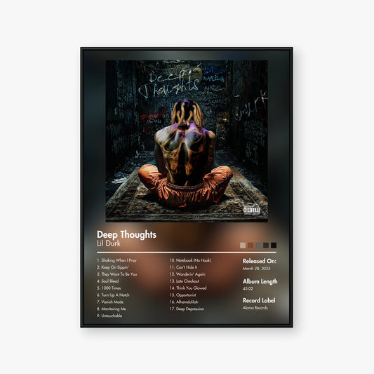 Lil Durk — Deep Thoughts Album Poster — Blur frame mockup