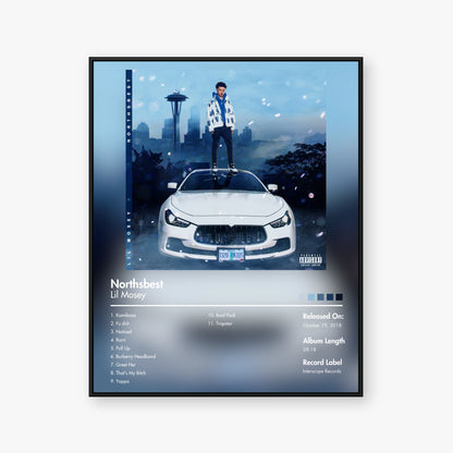 Lil Mosey — Northsbest Album Poster — Blur frame mockup