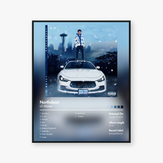 Lil Mosey — Northsbest Album Poster — Blur frame mockup