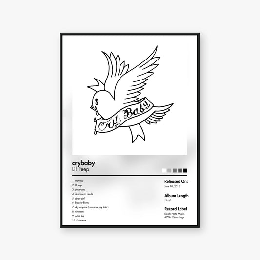 LiL PEEP — Crybaby Album Poster — Blur frame mockup