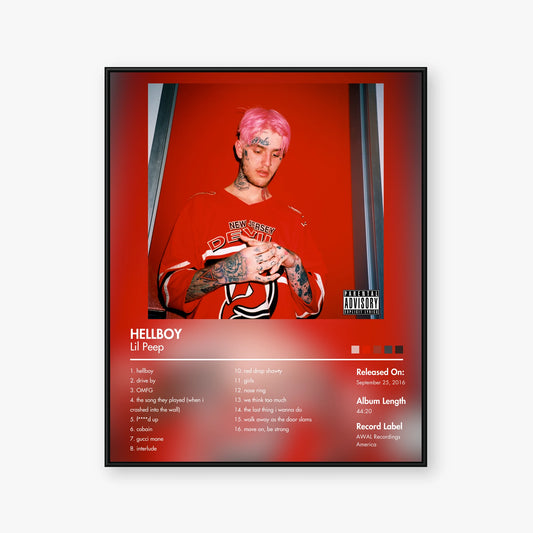 LiL PEEP — HELLBOY Album Poster — Blur frame mockup