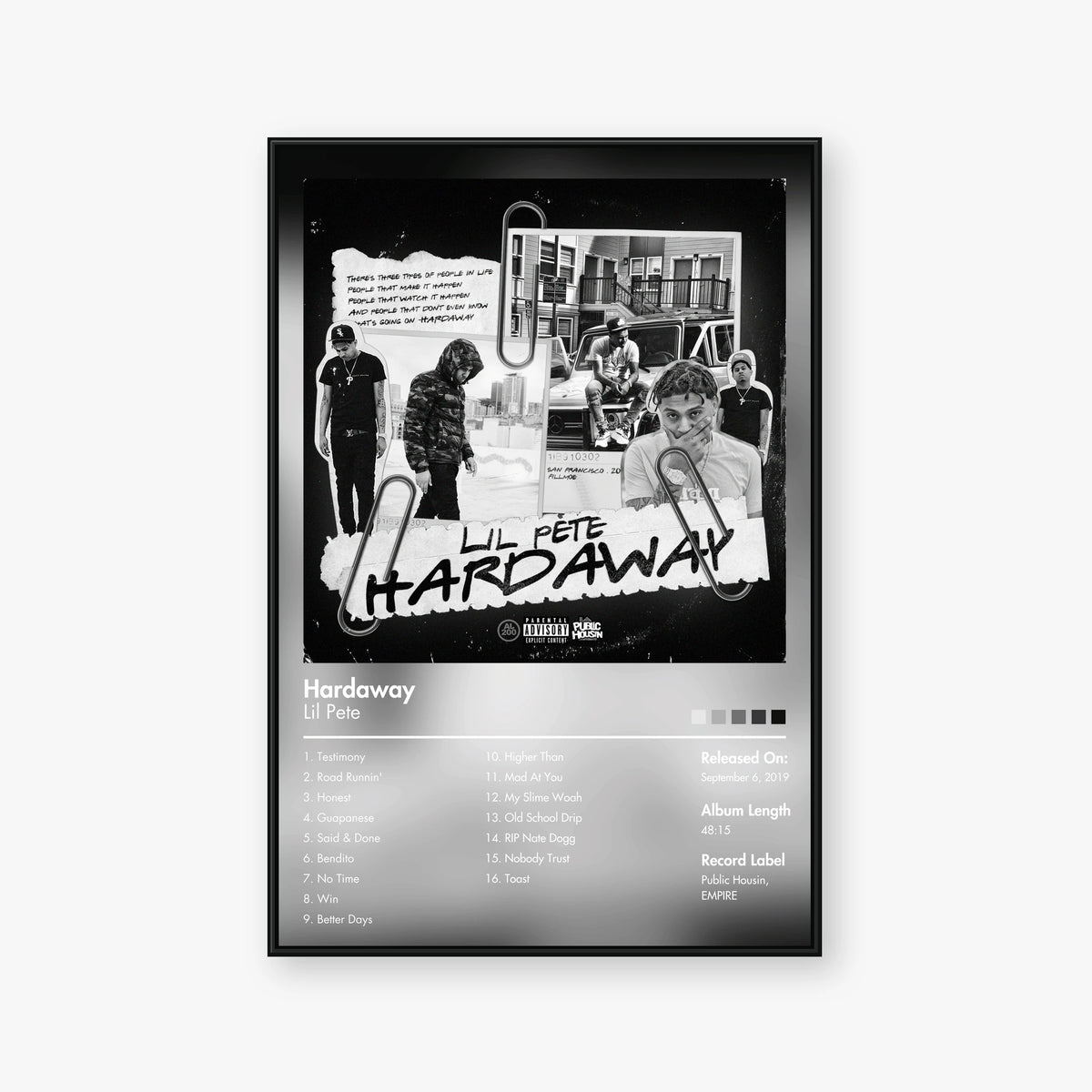 Lil Pete — Hardaway Album Poster — Blur frame mockup