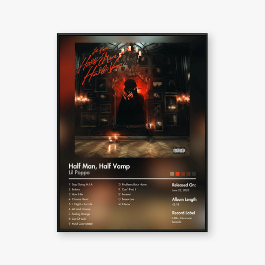 Lil Poppa — Half Man, Half Vamp Album Poster — Blur frame mockup