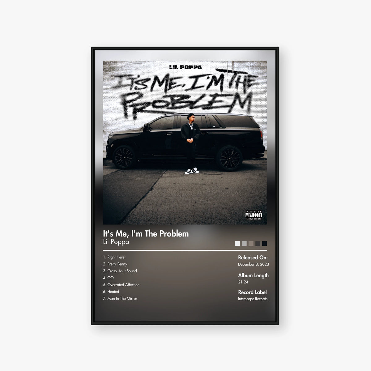 Lil Poppa — It's Me Im The Problem Album Poster — Blur frame mockup