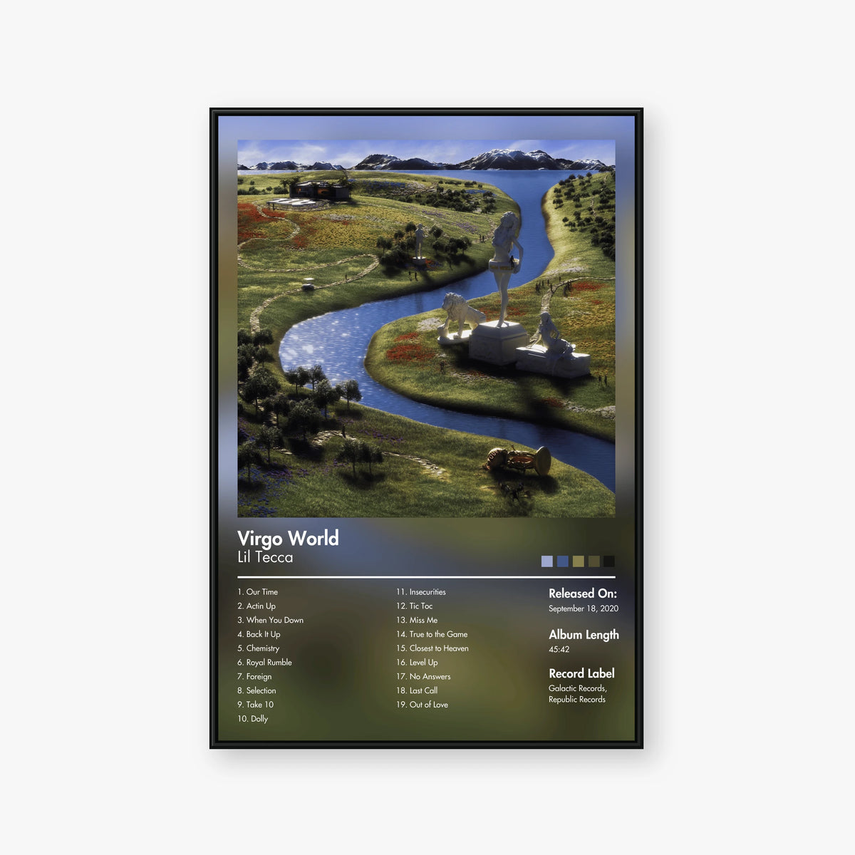 Lil Tecca — Virgo World Album Poster — Blur frame mockup