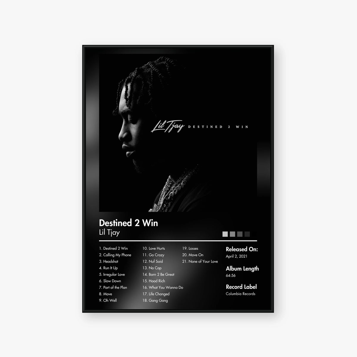 Lil Tjay — Destined 2 Win Album Poster — Blur frame mockup