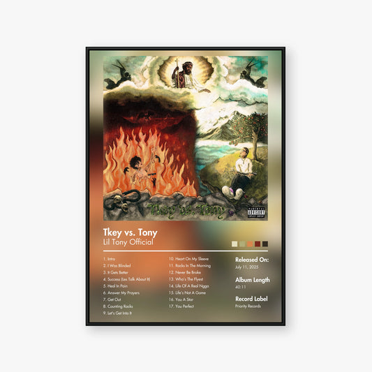 Lil Tony Official — Tkey vs. Tony Album Poster — Blur frame mockup