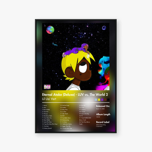 Lil Uzi Vert — Eternal Atake (Deluxe LUV vs The World 2) Album Poster — Blur frame mockup