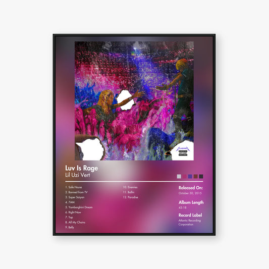 Lil Uzi Vert — Luv Is Rage Album Poster — Blur frame mockup