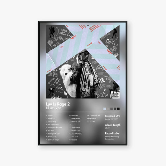 Lil Uzi Vert — Luv Is Rage 2 Album Poster — Blur frame mockup
