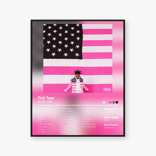 Lil Uzi Vert — Pink Tape Album Poster — Blur frame mockup