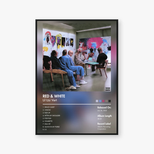 Lil Uzi Vert — RED & WHITE Album Poster — Blur frame mockup