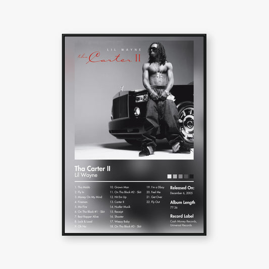 Lil Wayne — Tha Carter II Album Poster — Blur frame mockup