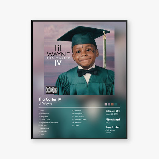 Lil Wayne — Tha Carter IV Album Poster — Blur frame mockup