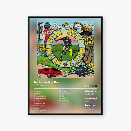 Lil Yachty — Michigan Boy Boat Album Poster — Blur frame mockup