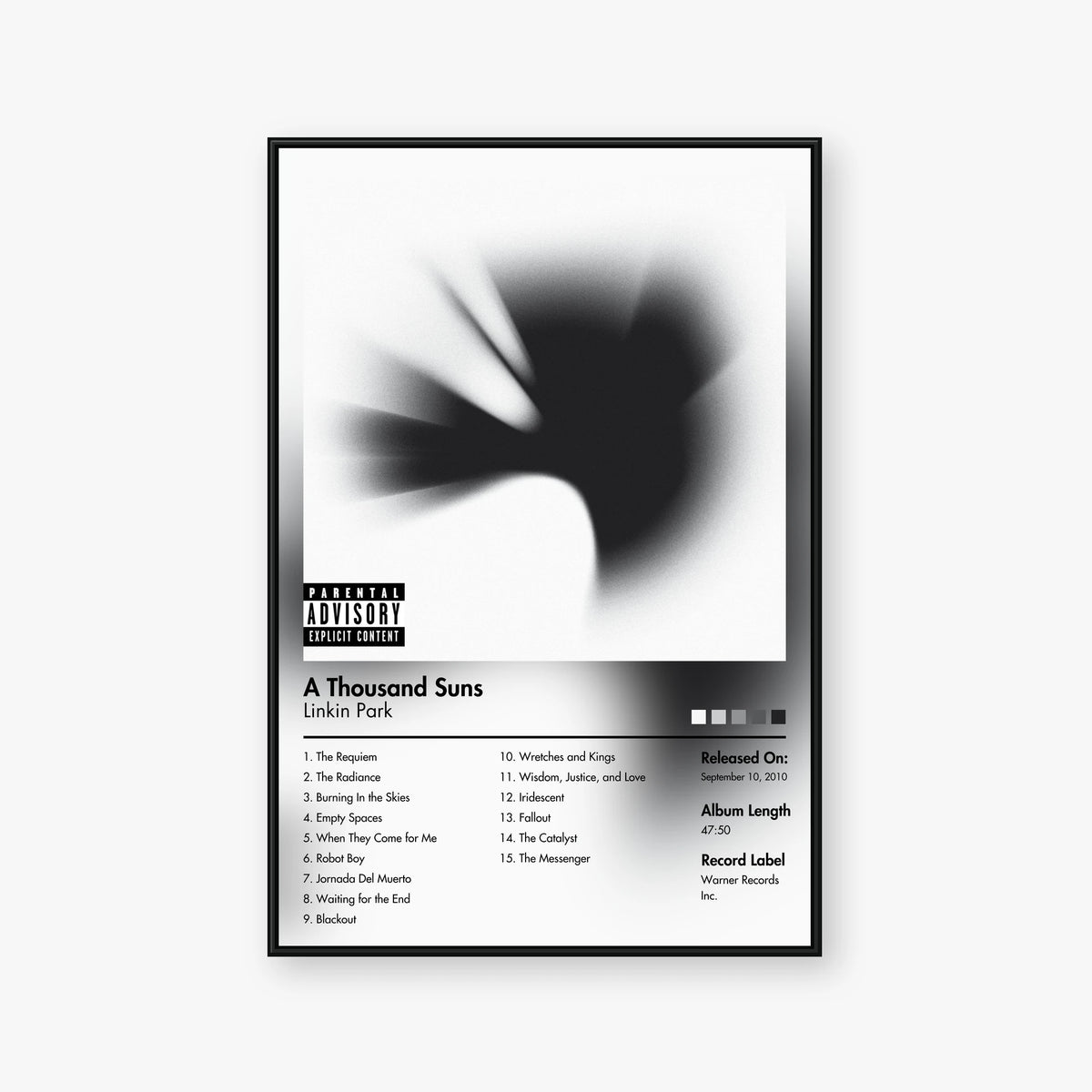 Linkin Park — A Thousand Suns Album Poster — Blur frame mockup