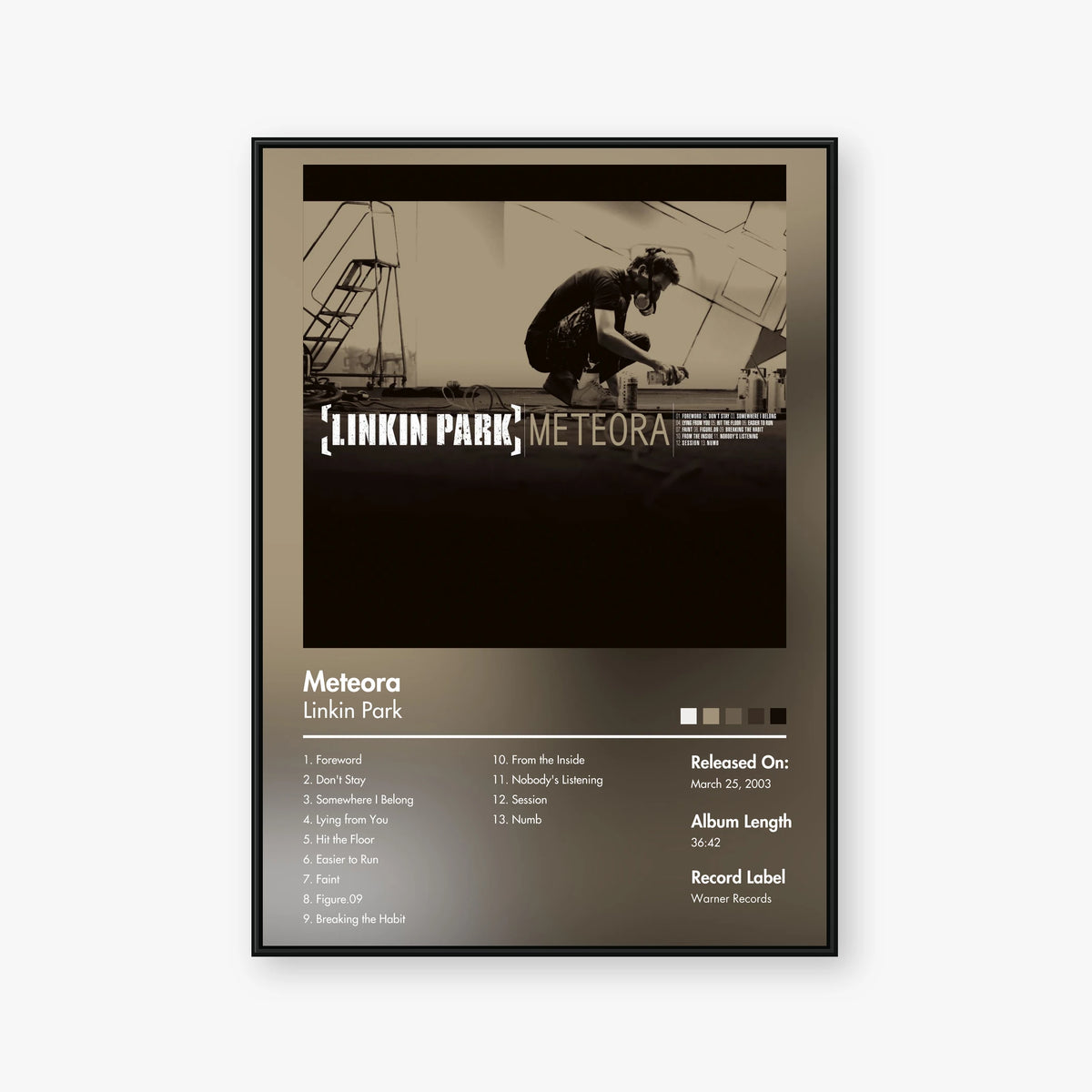 Linkin Park — Meteora Album Poster — Blur frame mockup