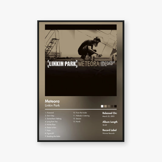 Linkin Park — Meteora Album Poster — Blur frame mockup