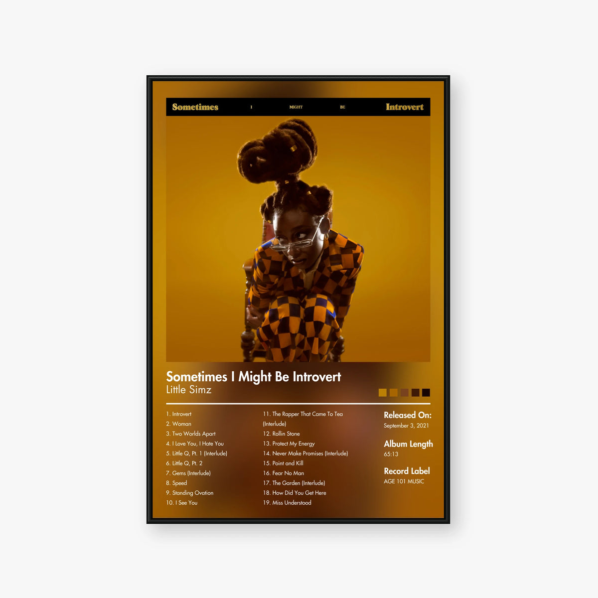 Little Simz — Sometimes I Might Be Introvert Album Poster — Blur frame mockup