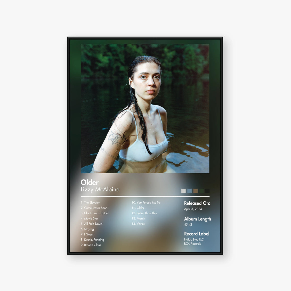Lizzy McAlpine — Older Album Poster — Blur frame mockup