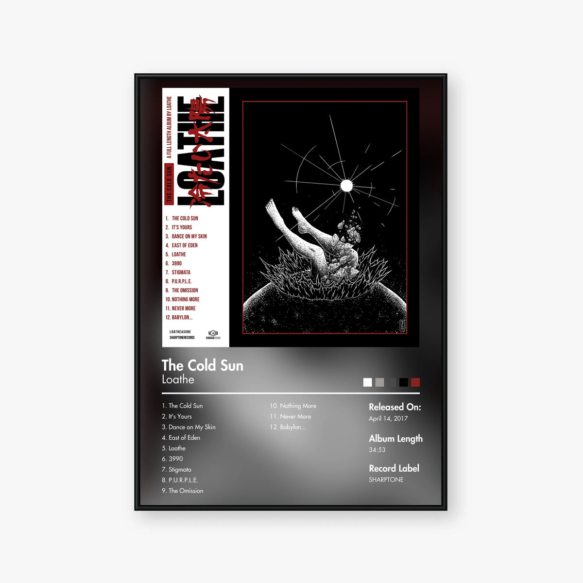 Loathe — The Cold Sun Album Poster — Blur frame mockup