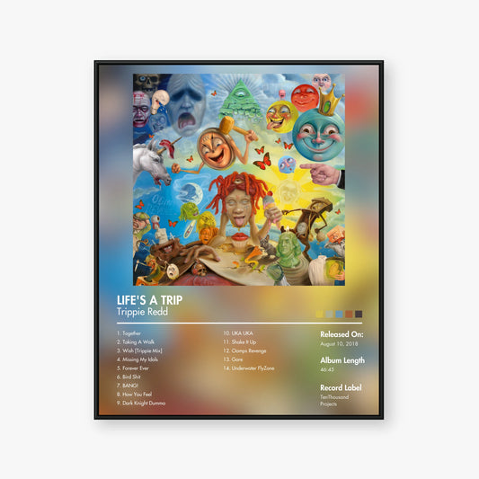 Trippie Redd — LIFE’S A TRIP Album Poster — Blur frame mockup