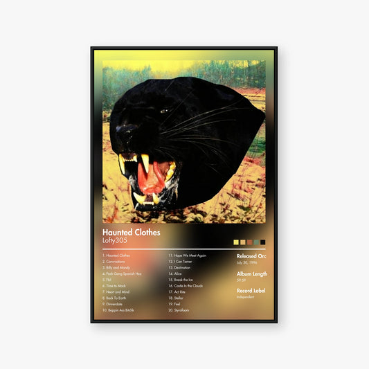 Lofty305 — Haunted Clothes Album Poster — Blur frame mockup
