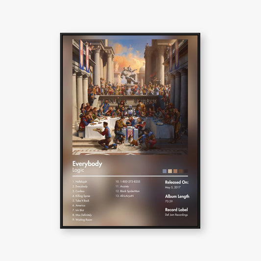 Logic — Everybody Album Poster — Blur frame mockup
