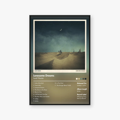 Lord Huron — Lonesome Dreams Album Poster — Blur frame mockup