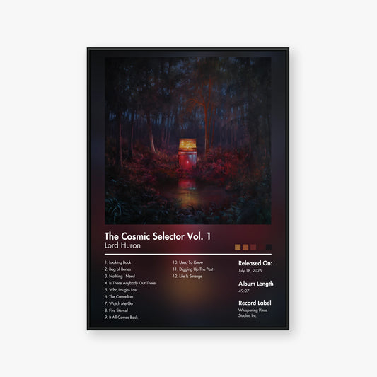Lord Huron — The Cosmic Selector Vol. 1 Album Poster — Blur frame mockup