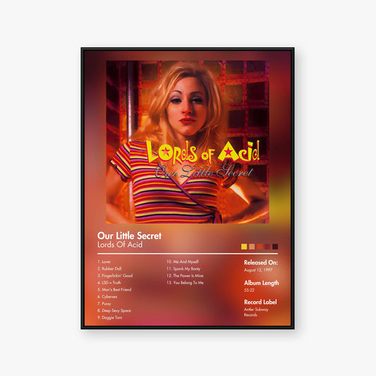 Lords of Acid — Our Little Secret Album Poster — Blur frame mockup