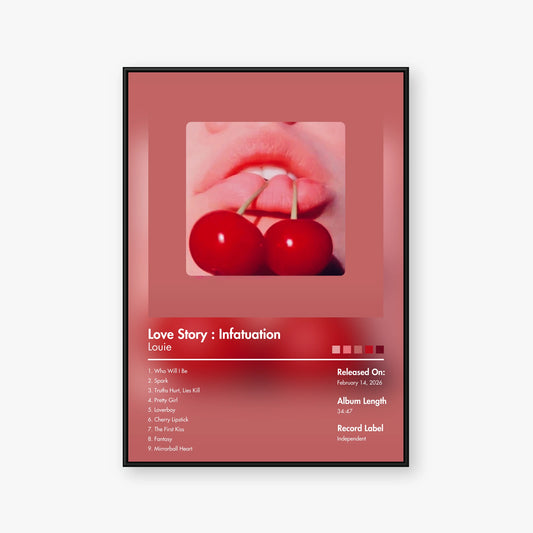 Louie — Love Story : Infatuation Album Poster — Blur frame mockup