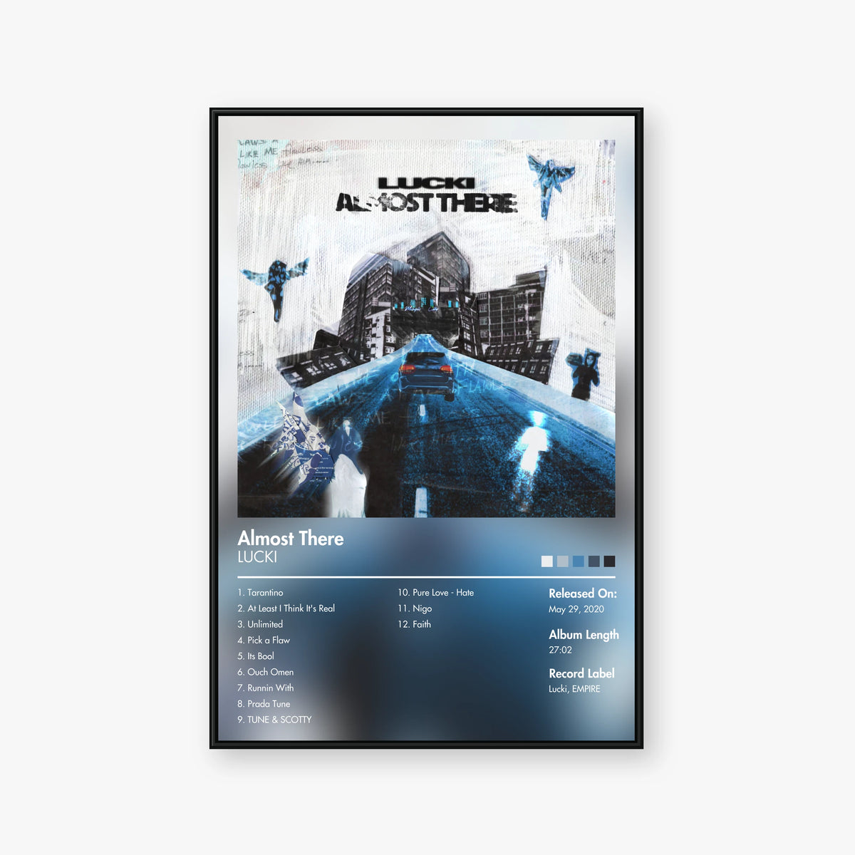 Lucki — Almost There Album Poster — Blur frame mockup